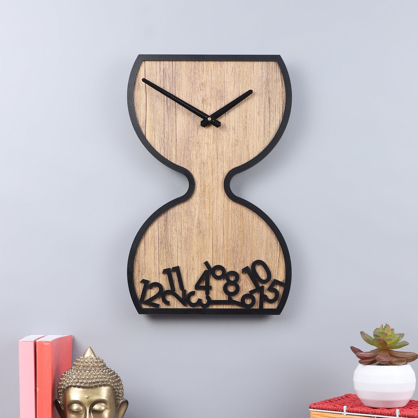 Luxurious 16-Inch Brown Timer Wall Clock