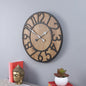 Stylish Leather-Coated 1-12 Engineered Wood Wall Clock