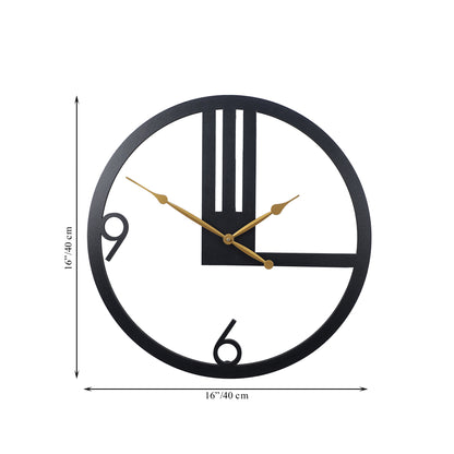 Modern 9 to 6 Engineered Wood Wall Clock with Leather Coating